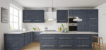Interior,Of,Stylish,Kitchen,With,White,And,Brick,Walls,,Wooden