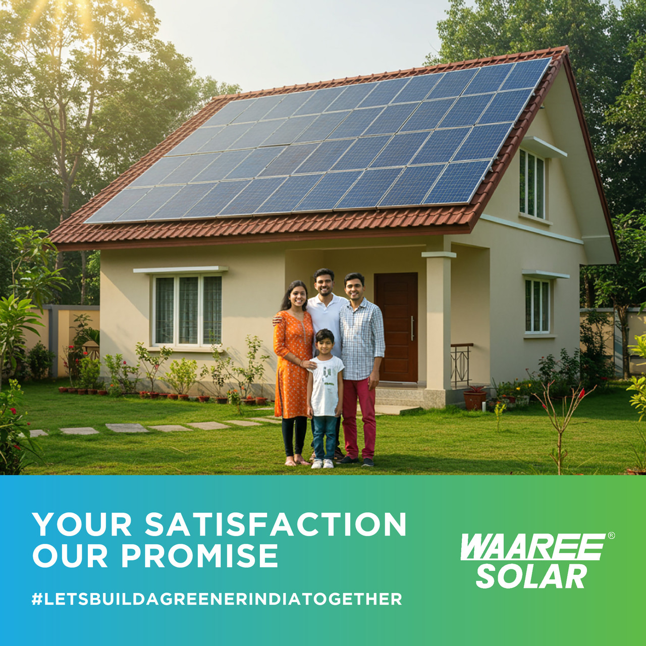 waaree Solar/10 Kw/ On Grid Three Phase /Bifacial DCR/ Solar System ...