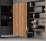 Home,Office.,Cabinet,Interior,With,Table,,A,Bookshelf,,A,Chair