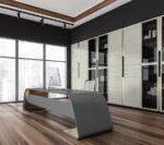 Futuristic,Black,And,White,Ceo,Office,Interior,With,Classy,Desk,